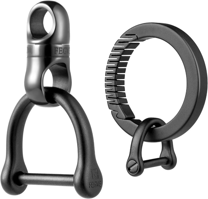 Edc Carry Clip - Титановый брелок с круглым карабином, прочный